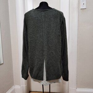 Coin 1804 Marled Knit Faux Layered Sweater